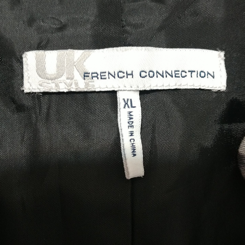 French Connection Gray Leopard Print Jacket Xl - image 3